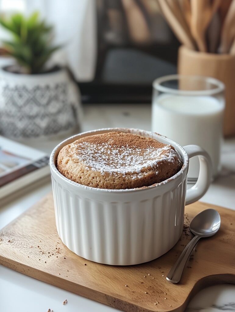 mug cake with milk